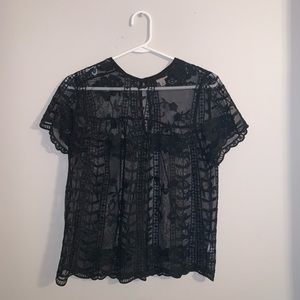 Black lace top